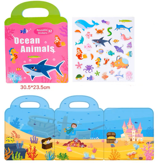 Reusable Sticker Book (Magnet) - Ocean Animals